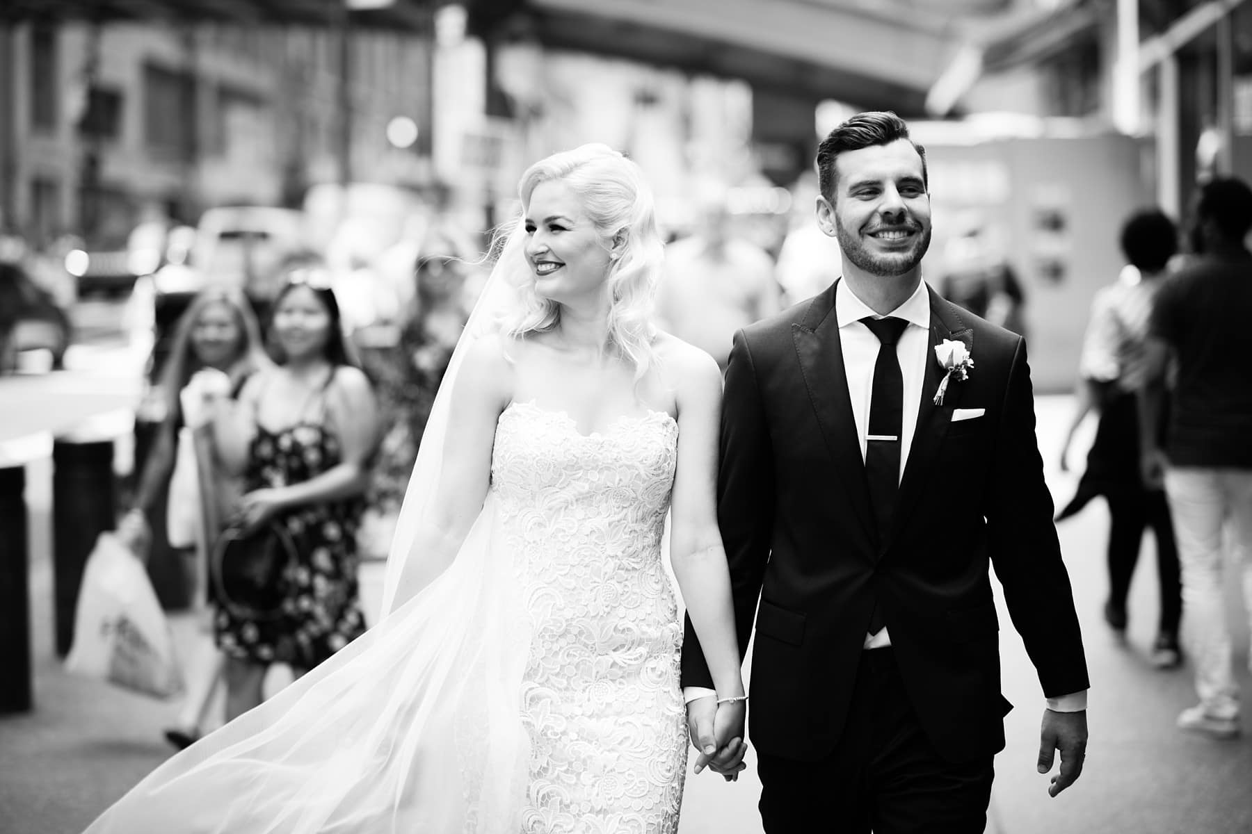 Romantic NYC elopement street photos by Sascha Reinking