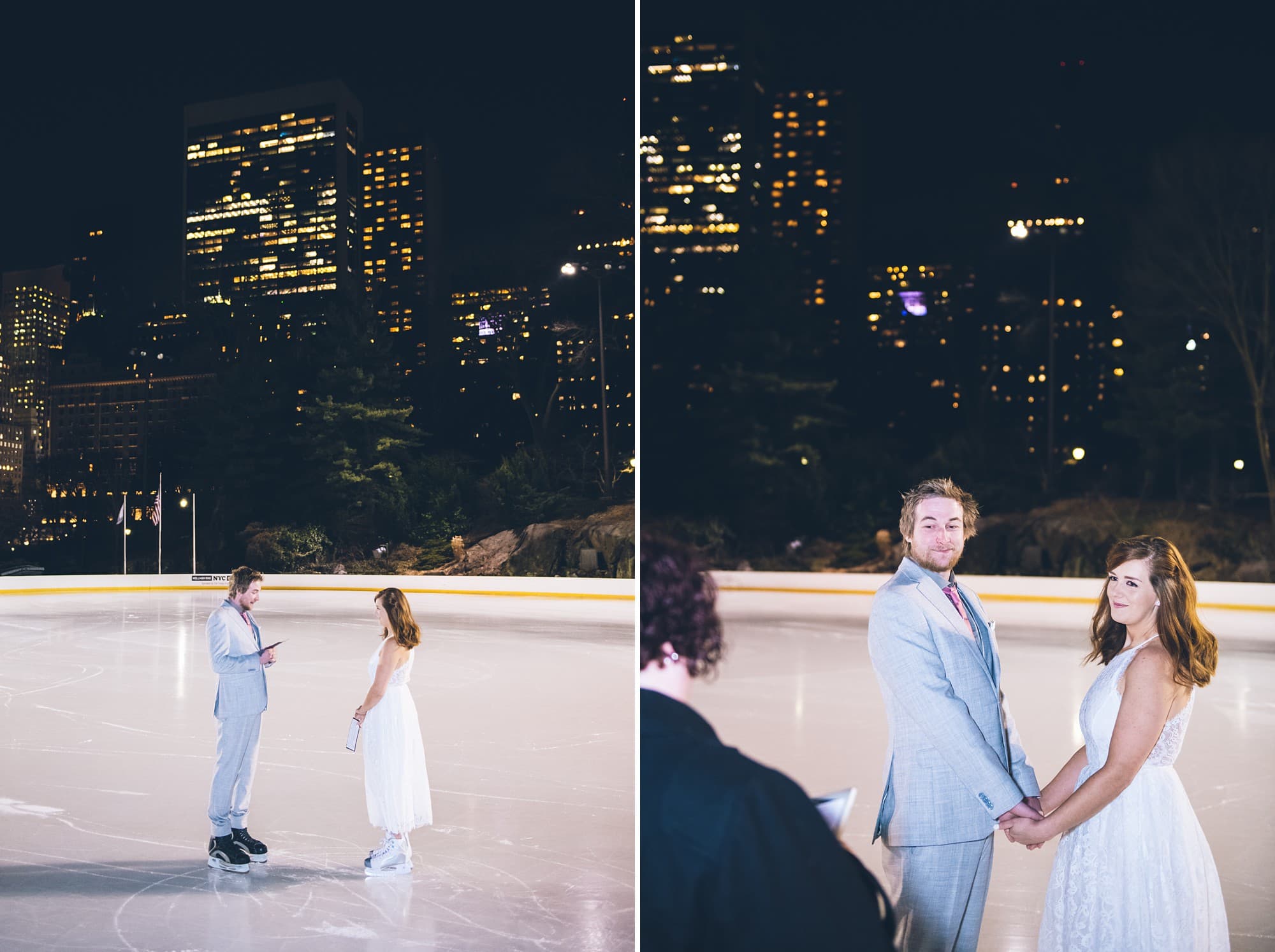 Wollman Ice Skating Rink elopement by Jackie Reinking