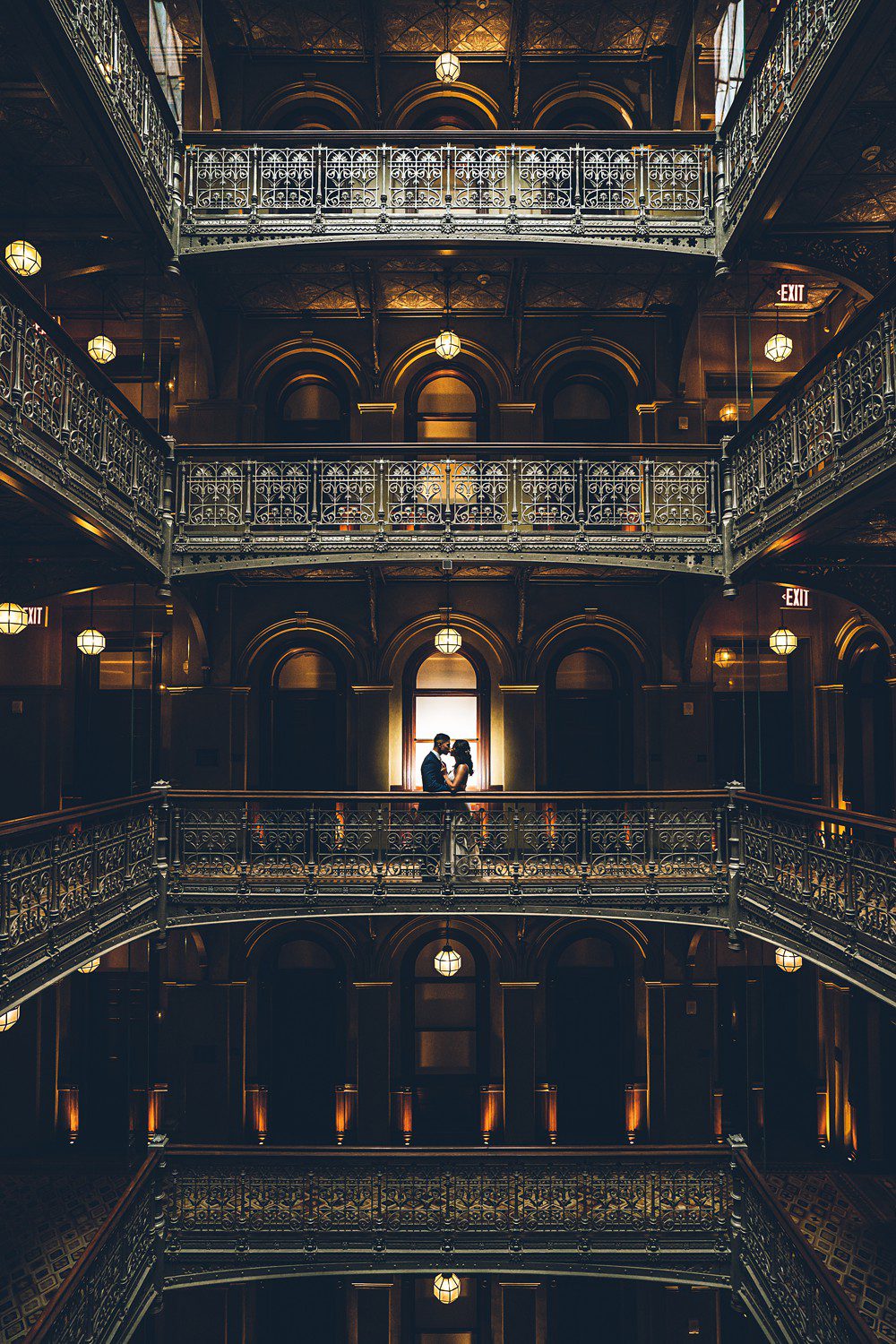 New York Wedding Couple at the Beekman Hotel in NYC
