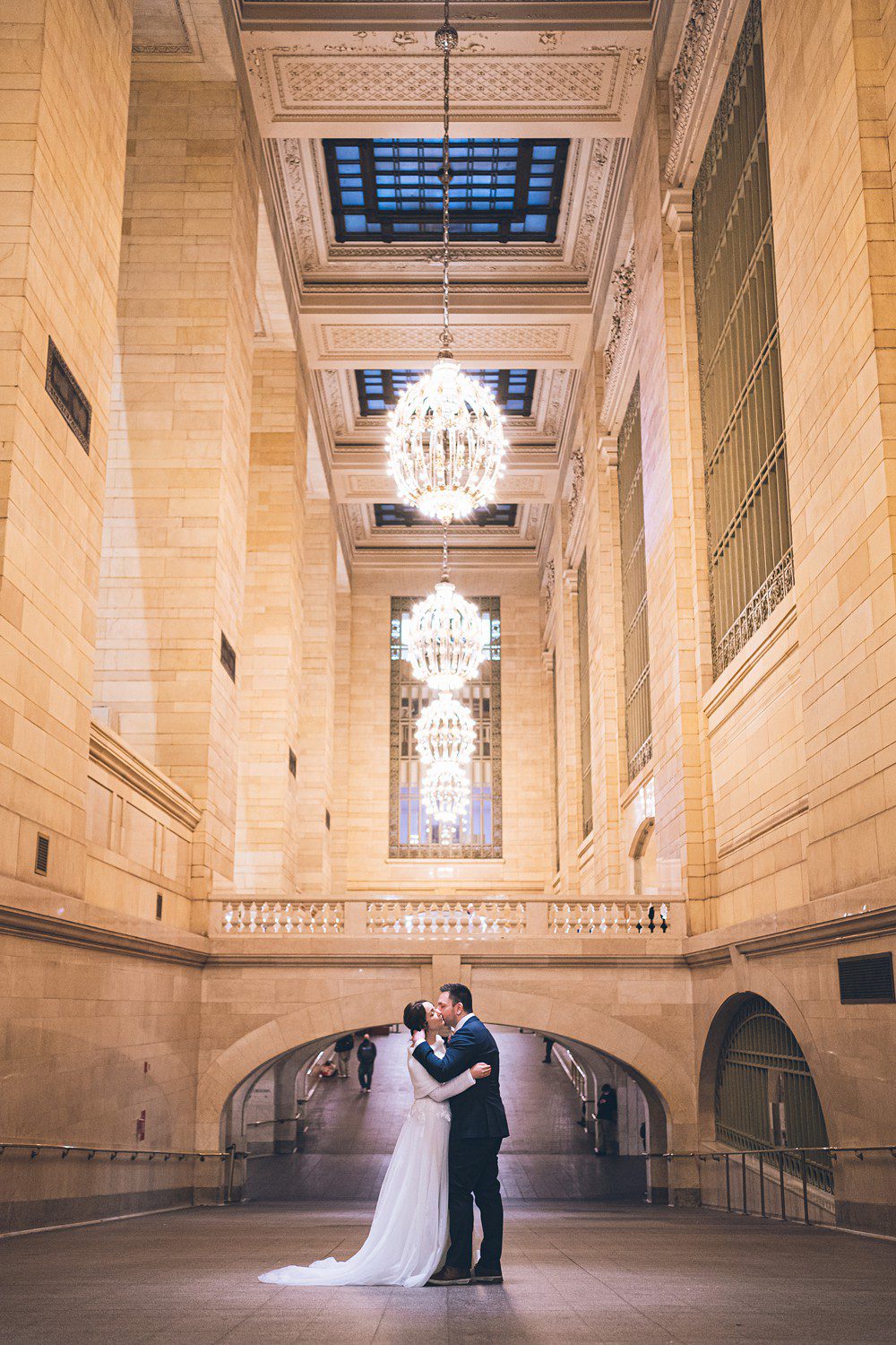 New York Wedding Couple in Grand Central Terminal